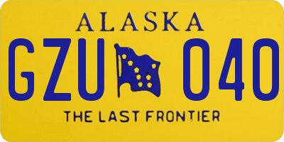 AK license plate GZU040