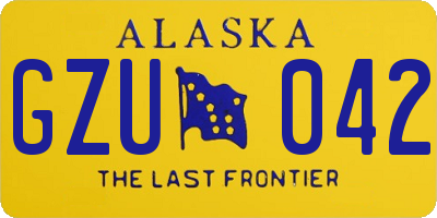 AK license plate GZU042