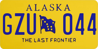 AK license plate GZU044