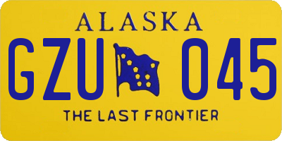 AK license plate GZU045