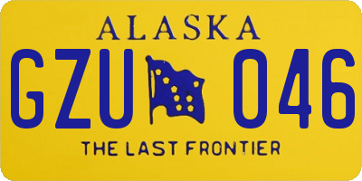 AK license plate GZU046