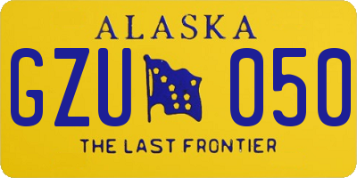 AK license plate GZU050