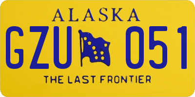 AK license plate GZU051