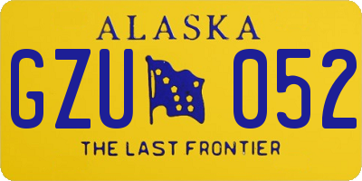 AK license plate GZU052