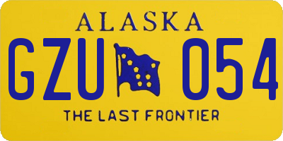 AK license plate GZU054