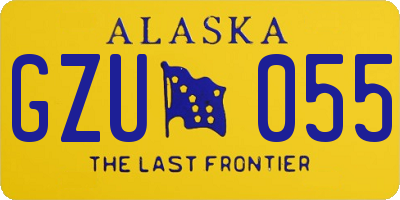 AK license plate GZU055