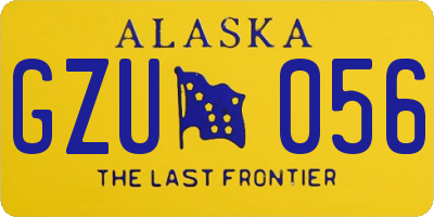 AK license plate GZU056