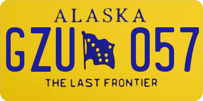 AK license plate GZU057