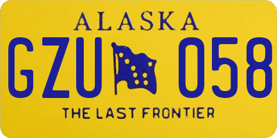 AK license plate GZU058