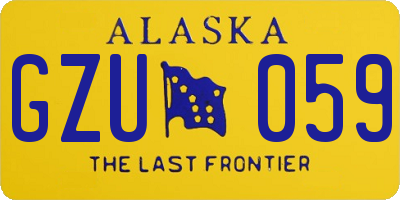 AK license plate GZU059