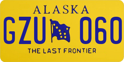 AK license plate GZU060