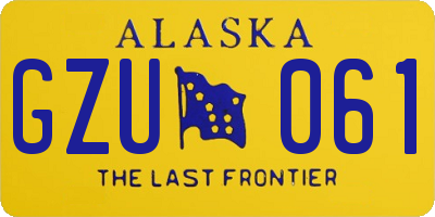 AK license plate GZU061