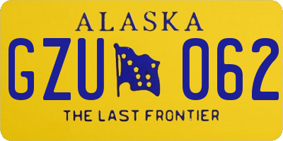 AK license plate GZU062