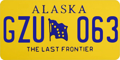 AK license plate GZU063