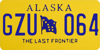 AK license plate GZU064