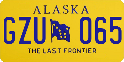 AK license plate GZU065