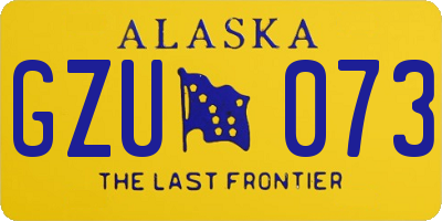 AK license plate GZU073