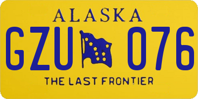 AK license plate GZU076