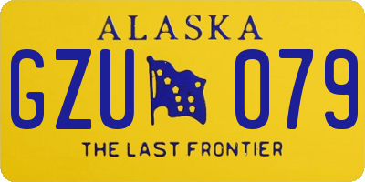 AK license plate GZU079