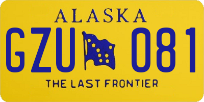 AK license plate GZU081