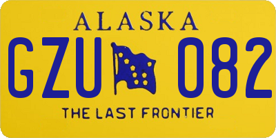 AK license plate GZU082