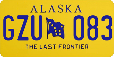 AK license plate GZU083