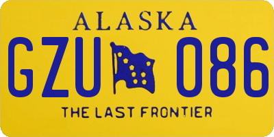 AK license plate GZU086