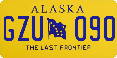 AK license plate GZU090