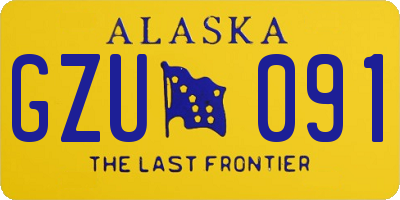 AK license plate GZU091