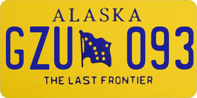 AK license plate GZU093