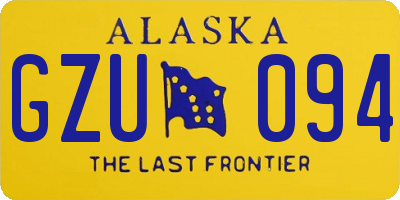 AK license plate GZU094