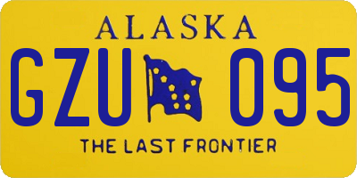 AK license plate GZU095