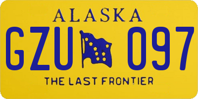 AK license plate GZU097