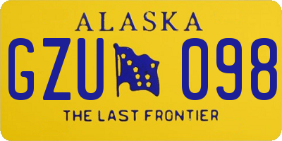 AK license plate GZU098