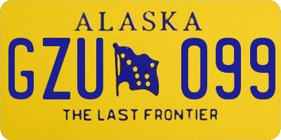 AK license plate GZU099