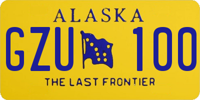 AK license plate GZU100