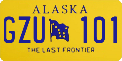 AK license plate GZU101