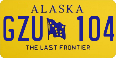 AK license plate GZU104