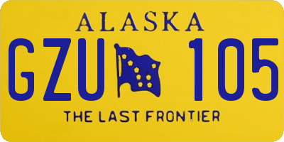 AK license plate GZU105