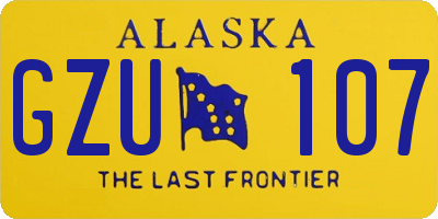 AK license plate GZU107