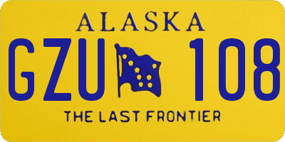 AK license plate GZU108