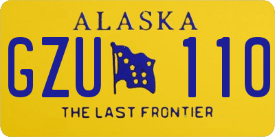 AK license plate GZU110