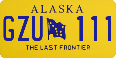 AK license plate GZU111