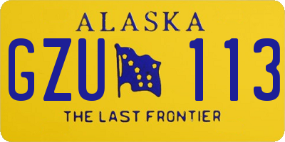 AK license plate GZU113