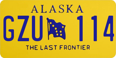 AK license plate GZU114