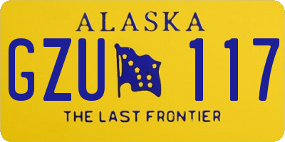 AK license plate GZU117