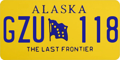 AK license plate GZU118