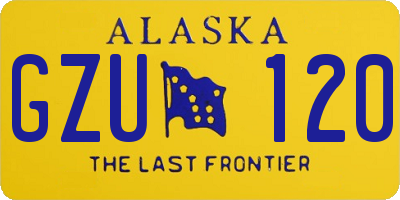 AK license plate GZU120