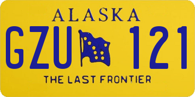 AK license plate GZU121