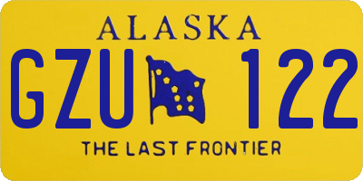 AK license plate GZU122